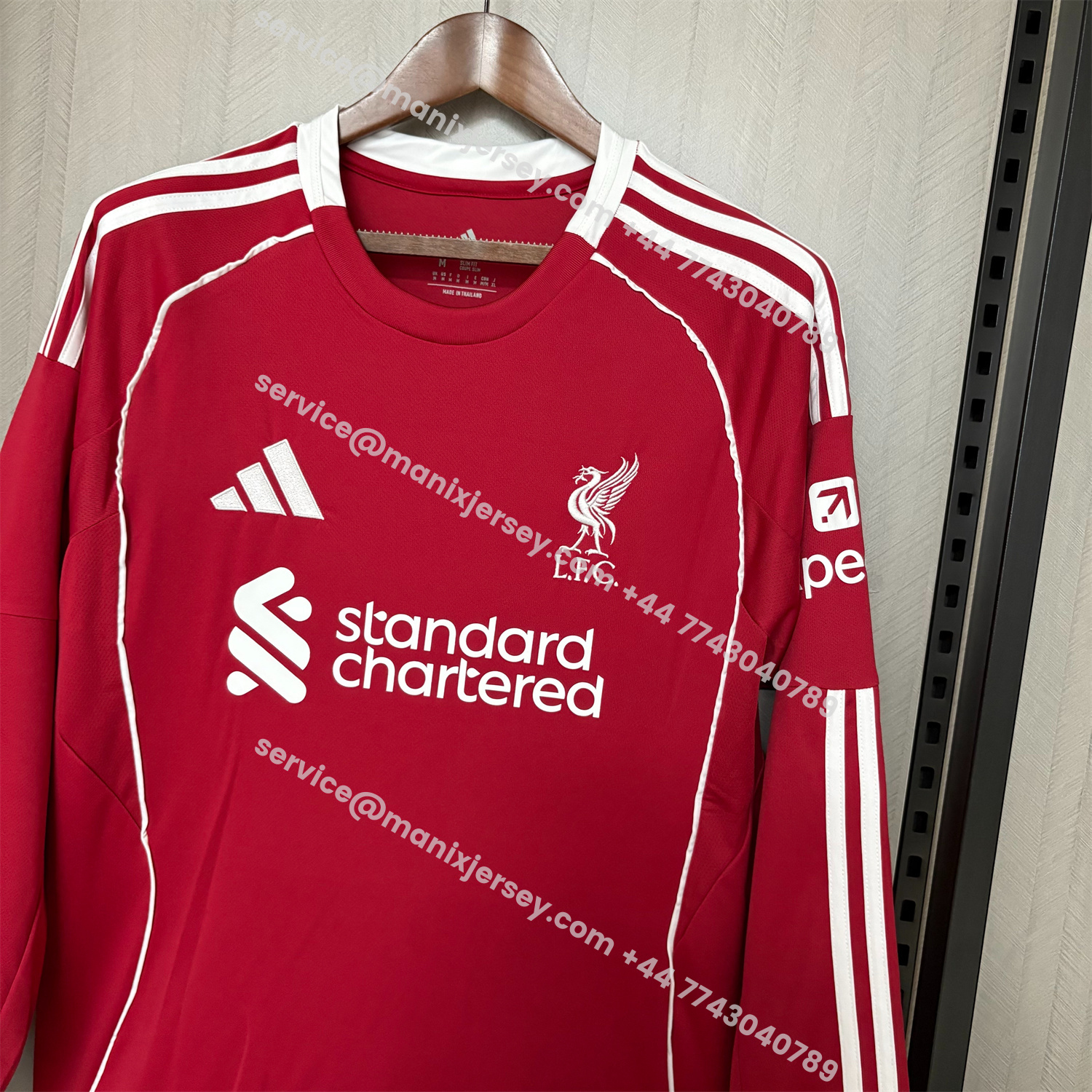 ManixJersey.com | Liver.pool 25-26 Home Long Sleeves Jersey - Fans Version -Customize Name, Number and Patch | Worldwide Shipping