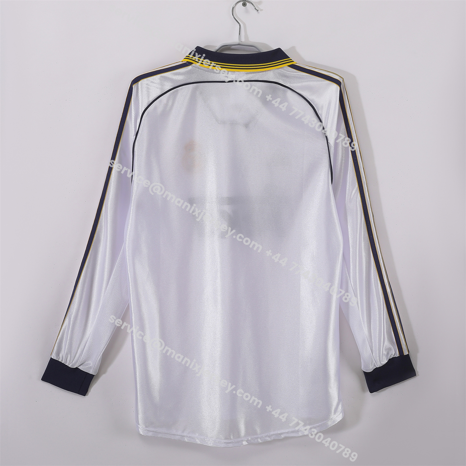 ManixJersey.com | Retro Real Madrid 1998-00 Home Long Sleeves Jersey -Customize Name, Number and Patch | Worldwide Shipping