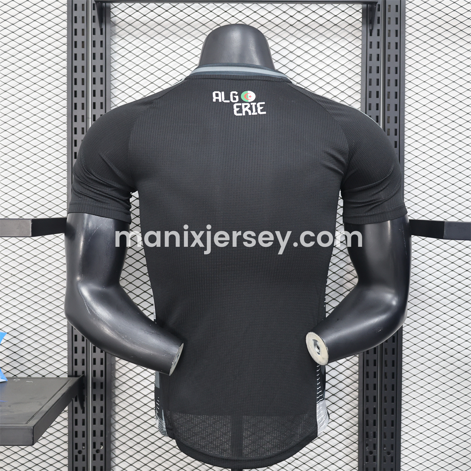 ManixJersey.com | Algeria 25-26 Pure Black Jersey with Grey Block - Player Version -Customize Name, Number and Patch | Worldwide Shipping