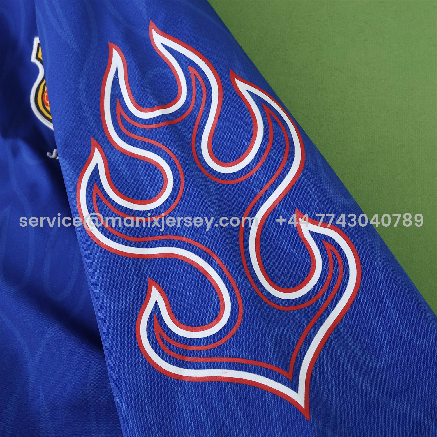 ManixJersey.com | Retro Japan 1998 Throwback Double Sided Reversible Windbreaker - White & Blue -Customize Name, Number and Patch | Worldwide Shipping