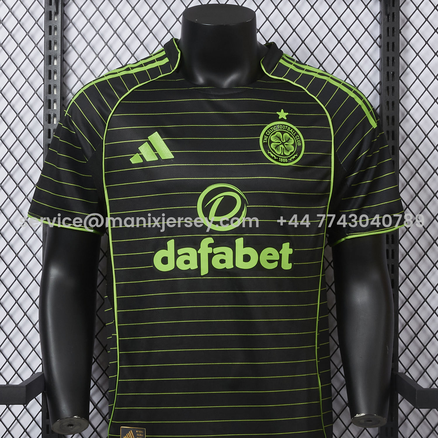 ManixJersey.com | Celtic 25-26 Away Black Jersey - Player Version -Customize Name, Number and Patch | Worldwide Shipping