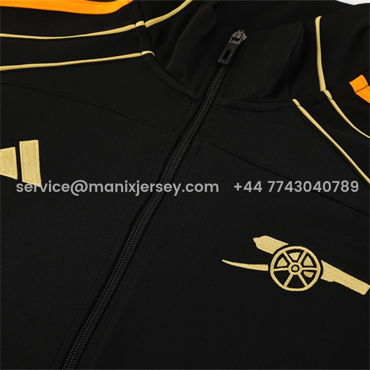 ManixJersey.com | Arsenal 25-26 NTS Urban Purist Jacket Training Tracksuit - Black Throwback Jackets & Pants -Customize Name, Number and Patch | Worldwide Shipping