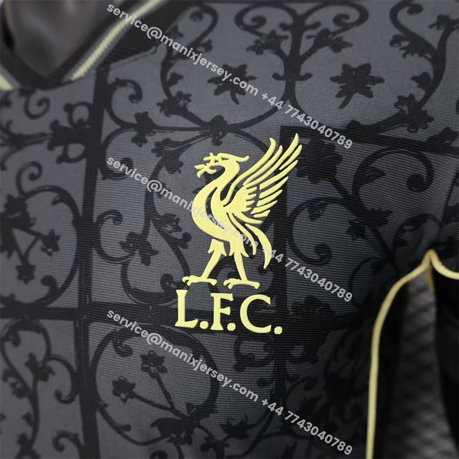 ManixJersey.com | Liver.pool 25-26 Black Floral Pattern Special Jersey - Player Version -Customize Name, Number and Patch | Worldwide Shipping