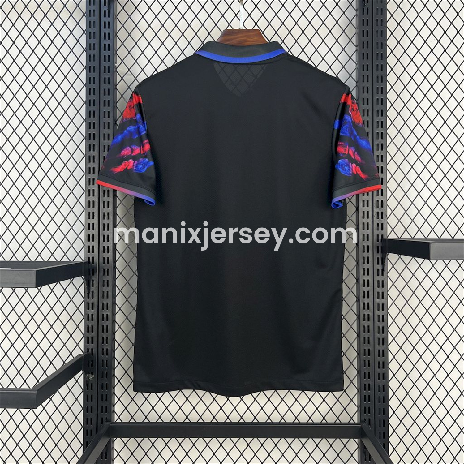 ManixJersey.com | Barcelona 25-26 Red & Blue Palm Black Jersey - Fans Version -Customize Name, Number and Patch | Worldwide Shipping