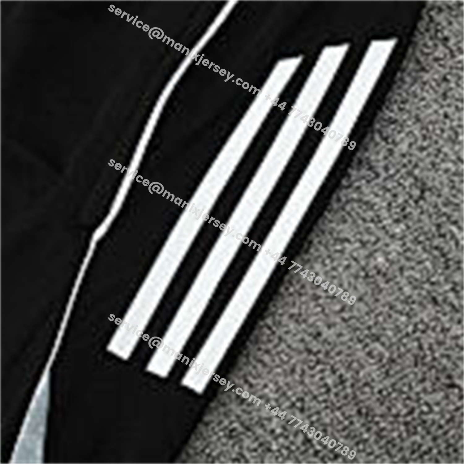 ManixJersey.com | INT M.A.M 25-26 Vest Training Set - Black And Light Grey Vest & Black Shorts -Customize Name, Number and Patch | Worldwide Shipping