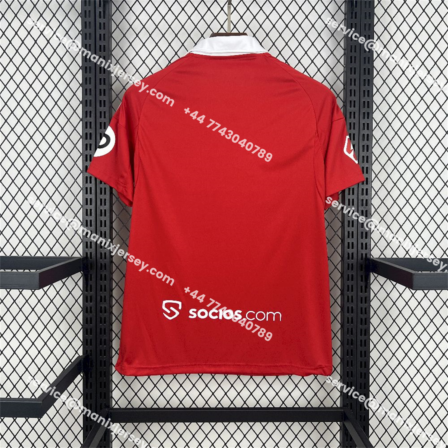 ManixJersey.com | Sevilla 25-26 Away Red Jersey - Fans Version -Customize Name, Number and Patch | Worldwide Shipping