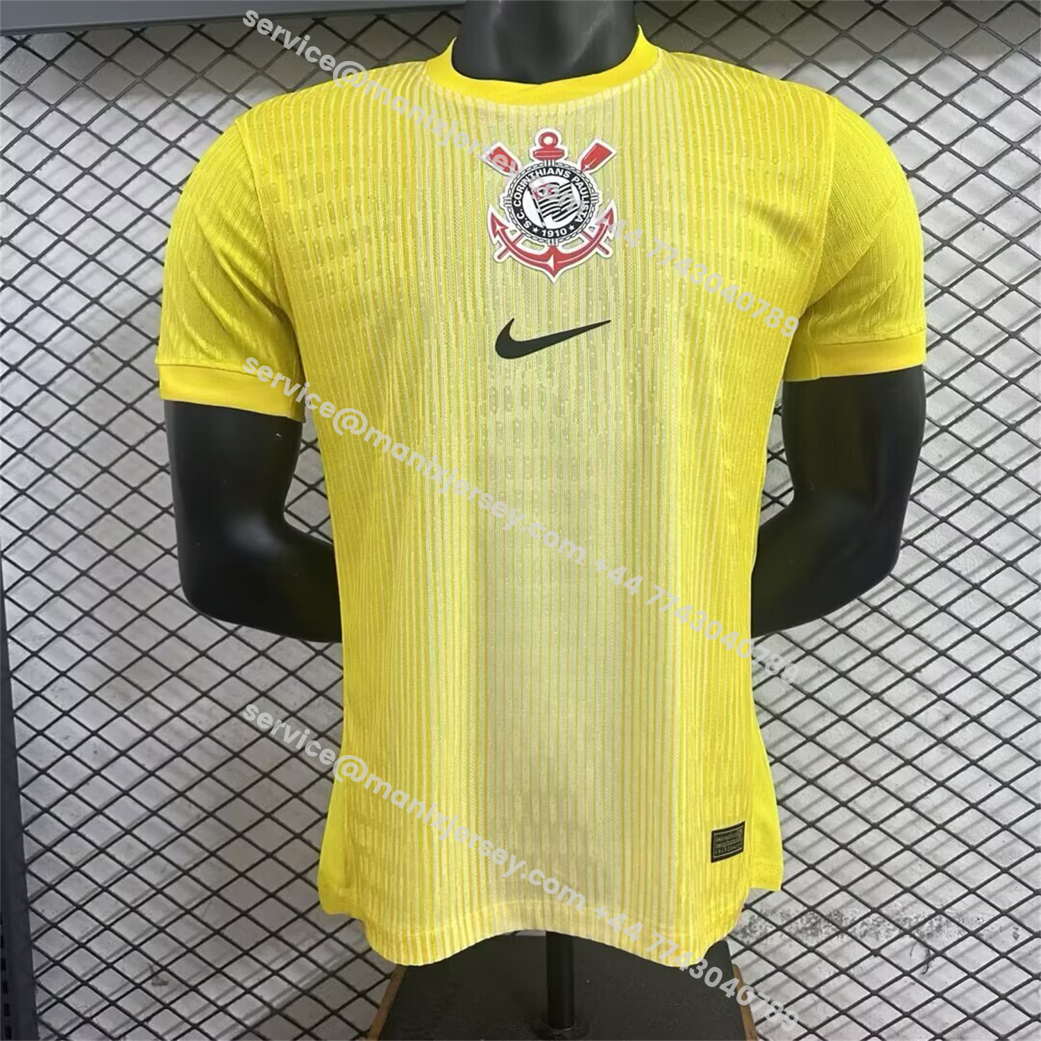 ManixJersey.com | Corinthians 25-26 Goalkeeper Yellow Jersey - Player Version -Customize Name, Number and Patch | Worldwide Shipping