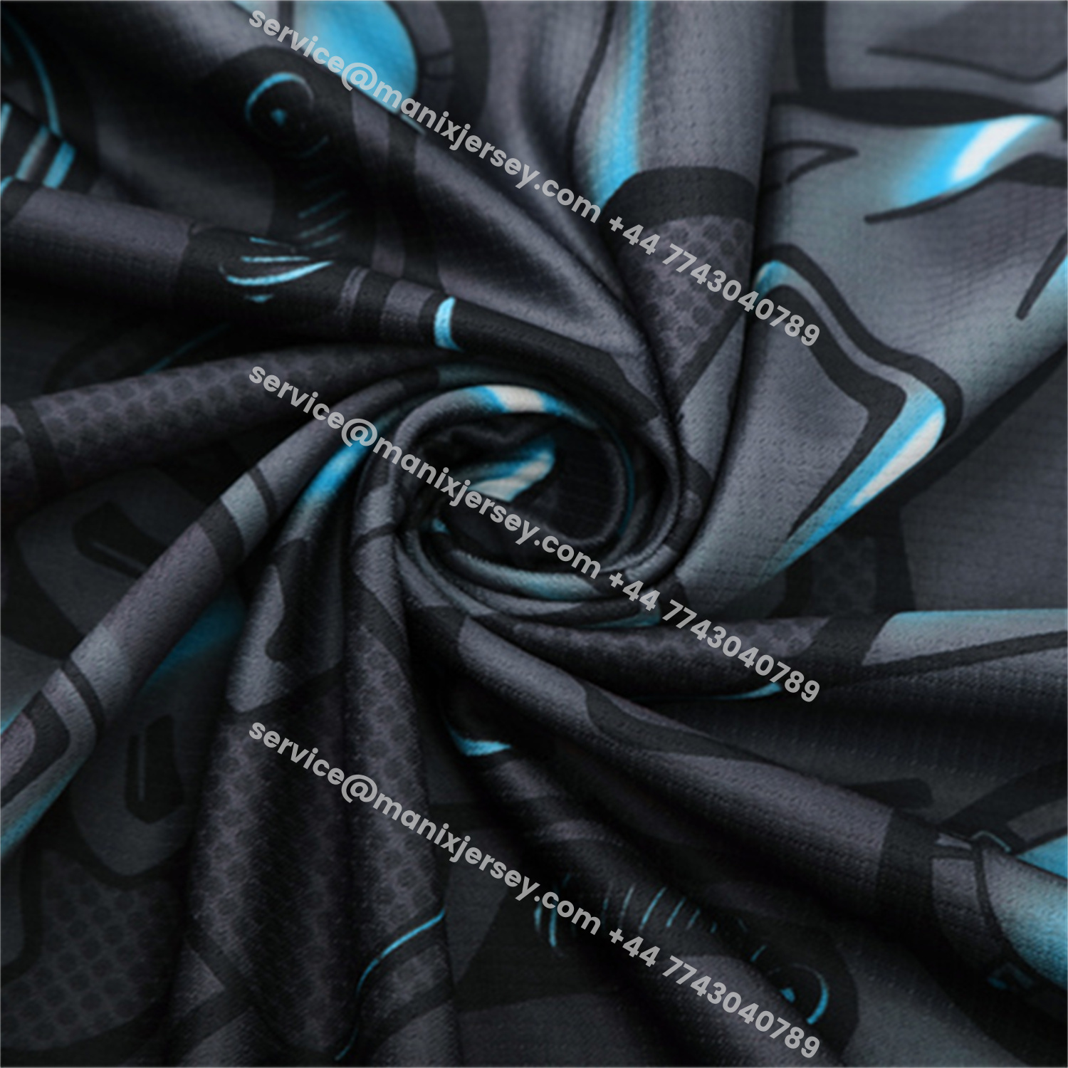 ManixJersey.com | Napoli 25-26 Kids Short-Sleeve Training Set - Gray Mecha Top & Black Shorts -Customize Name, Number and Patch | Worldwide Shipping