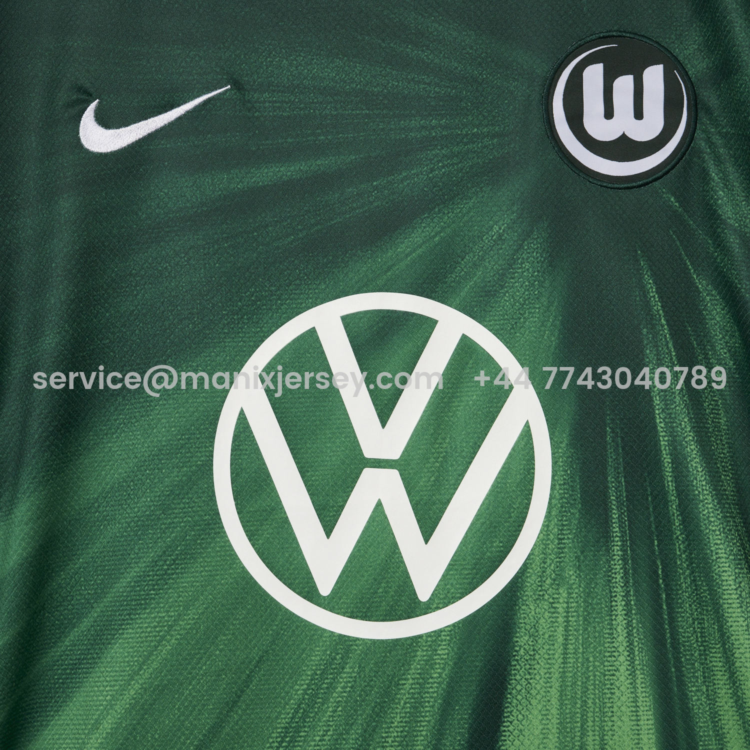 ManixJersey.com | Wolfsburg 25-26 Home Green Jersey - Fans Version -Customize Name, Number and Patch | Worldwide Shipping