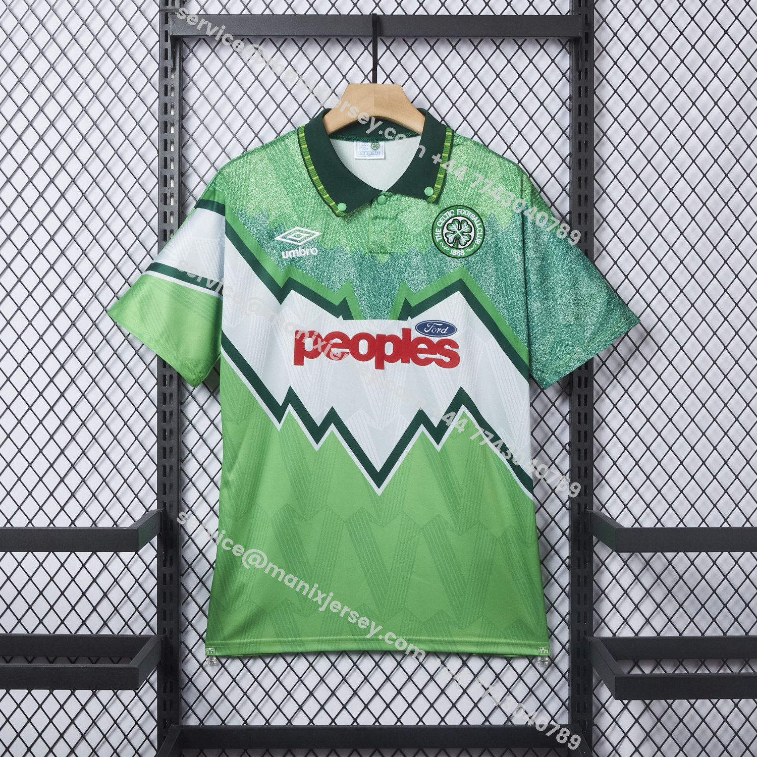 ManixJersey.com | Retro Celtic 1991-92 Away Jersey -Customize Name, Number and Patch | Worldwide Shipping
