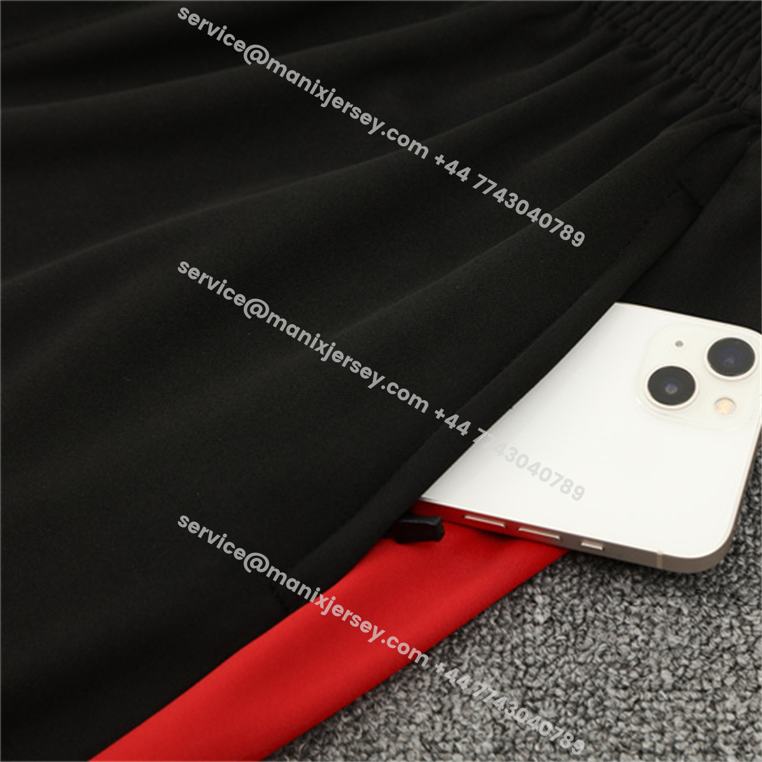 ManixJersey.com | Portugal 25-26 Kids Long Sleeve Training Set - Red Top & Black Pants -Customize Name, Number and Patch | Worldwide Shipping