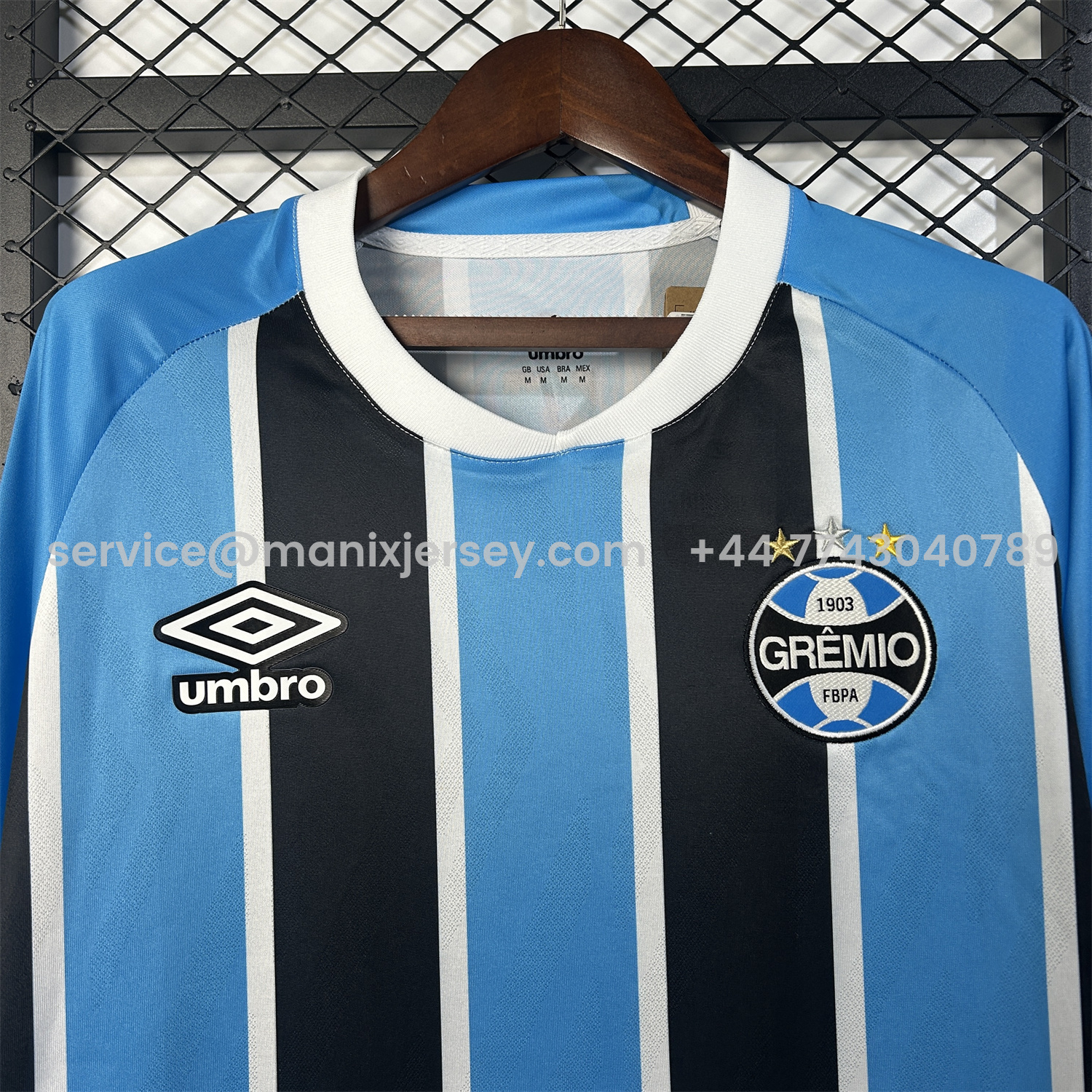 ManixJersey.com | Gremio 25-26 Home Unsponsored Long Sleeves Jersey - Fans Version -Customize Name, Number and Patch | Worldwide Shipping