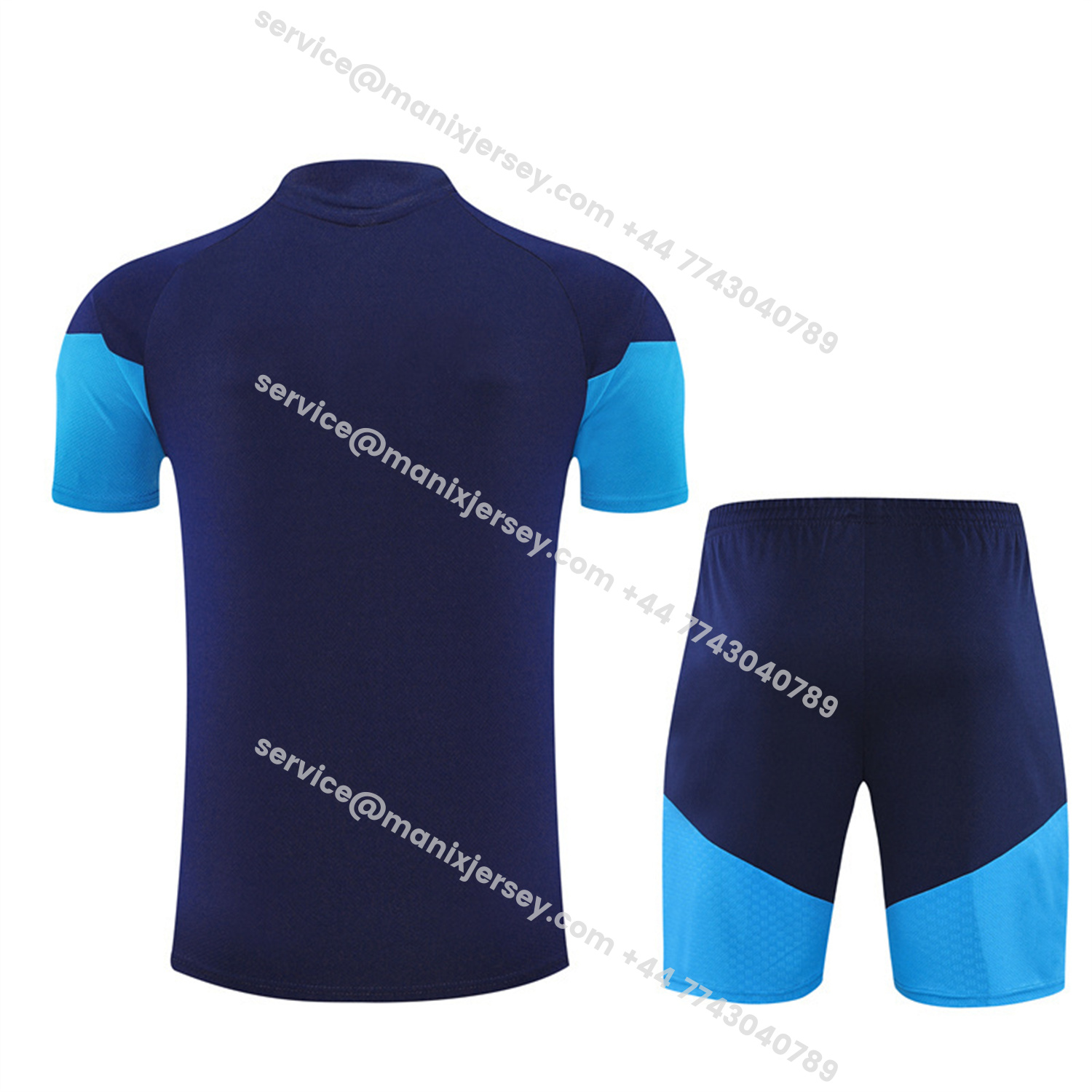 ManixJersey.com | Spain 2026 Short-Sleeve Training Set - Royal Blue Top & Shorts -Customize Name, Number and Patch | Worldwide Shipping
