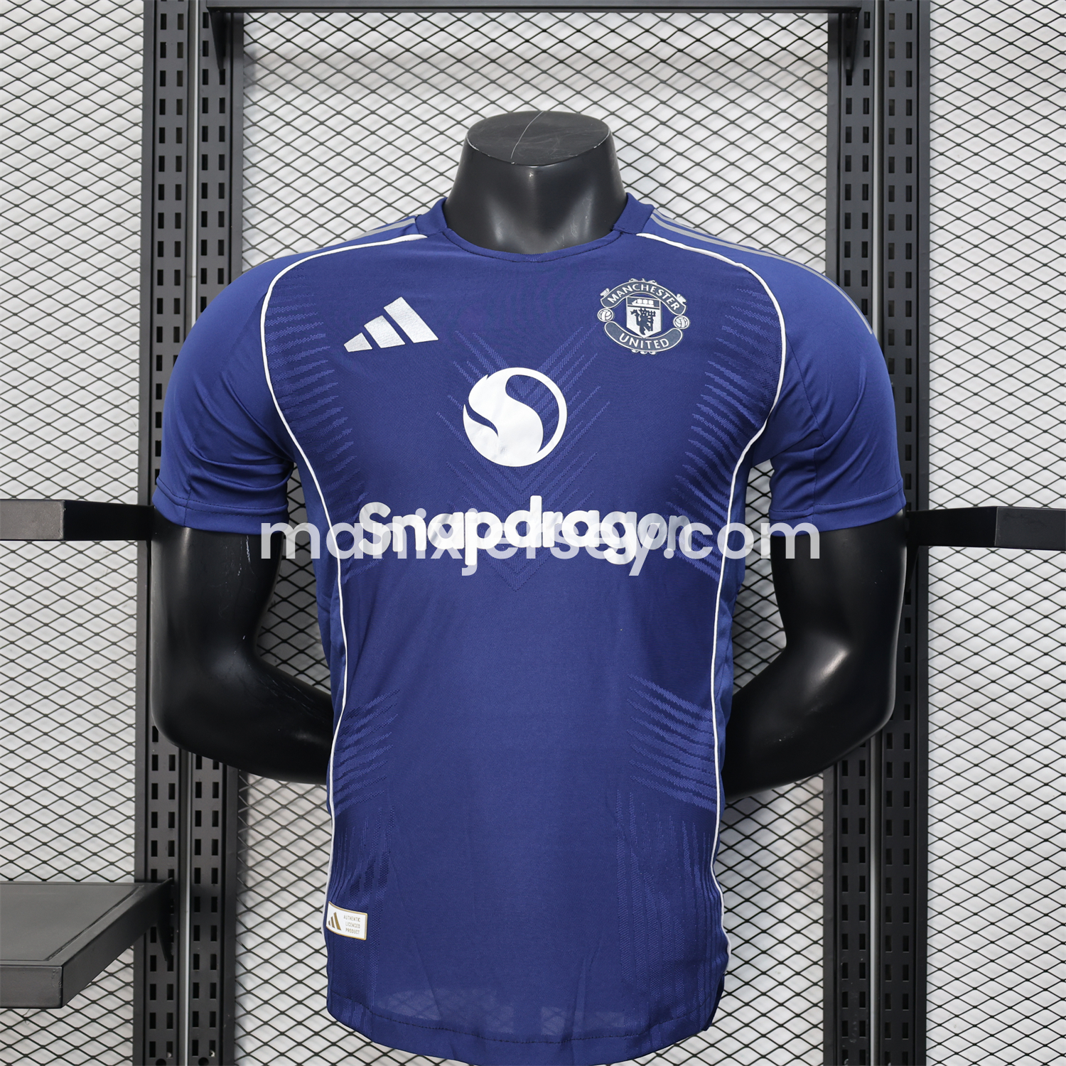 ManixJersey.com | Manchester United 25-26 Blue Training Jersey - Player Version -Customize Name, Number and Patch | Worldwide Shipping