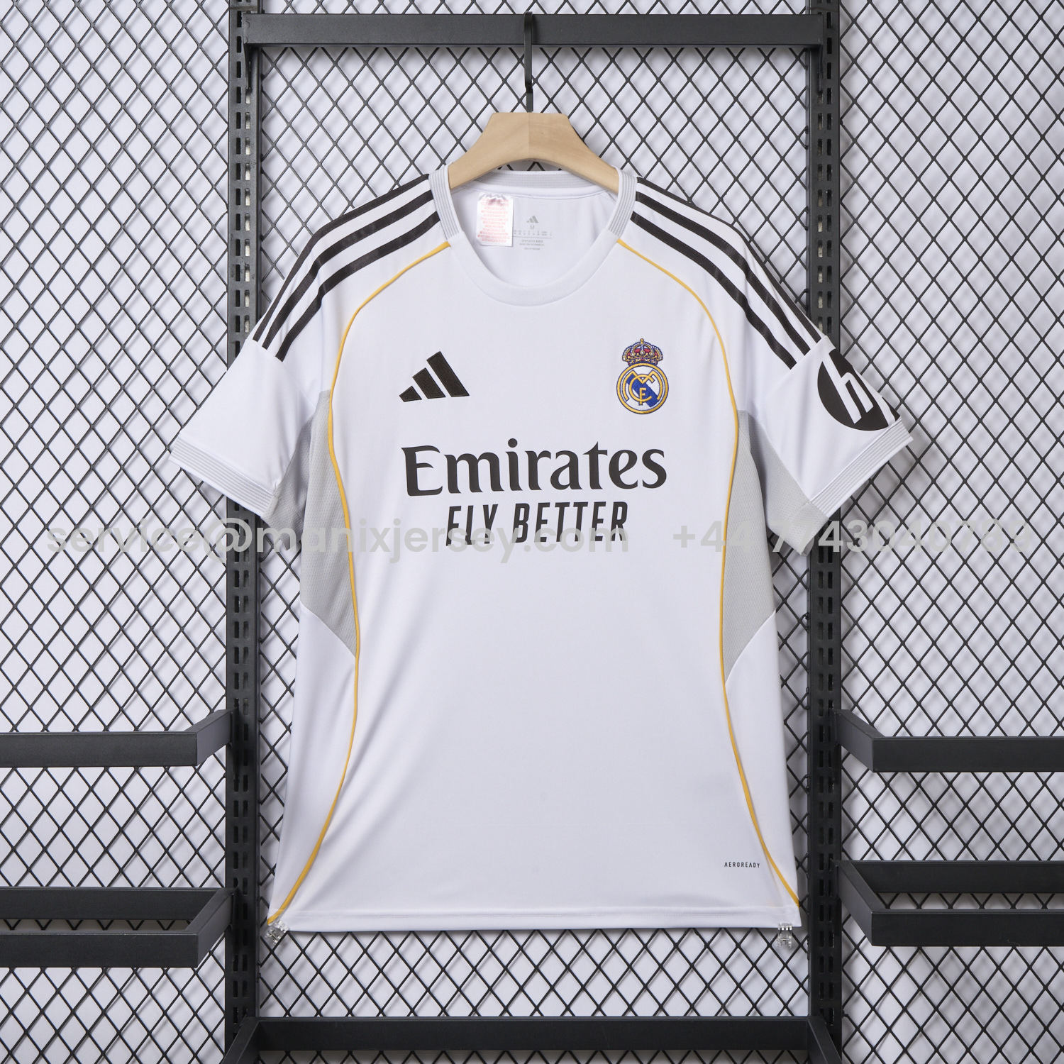 ManixJersey.com | Real Madrid 25-26 Home White Jersey - Fans Version -Customize Name, Number and Patch | Worldwide Shipping