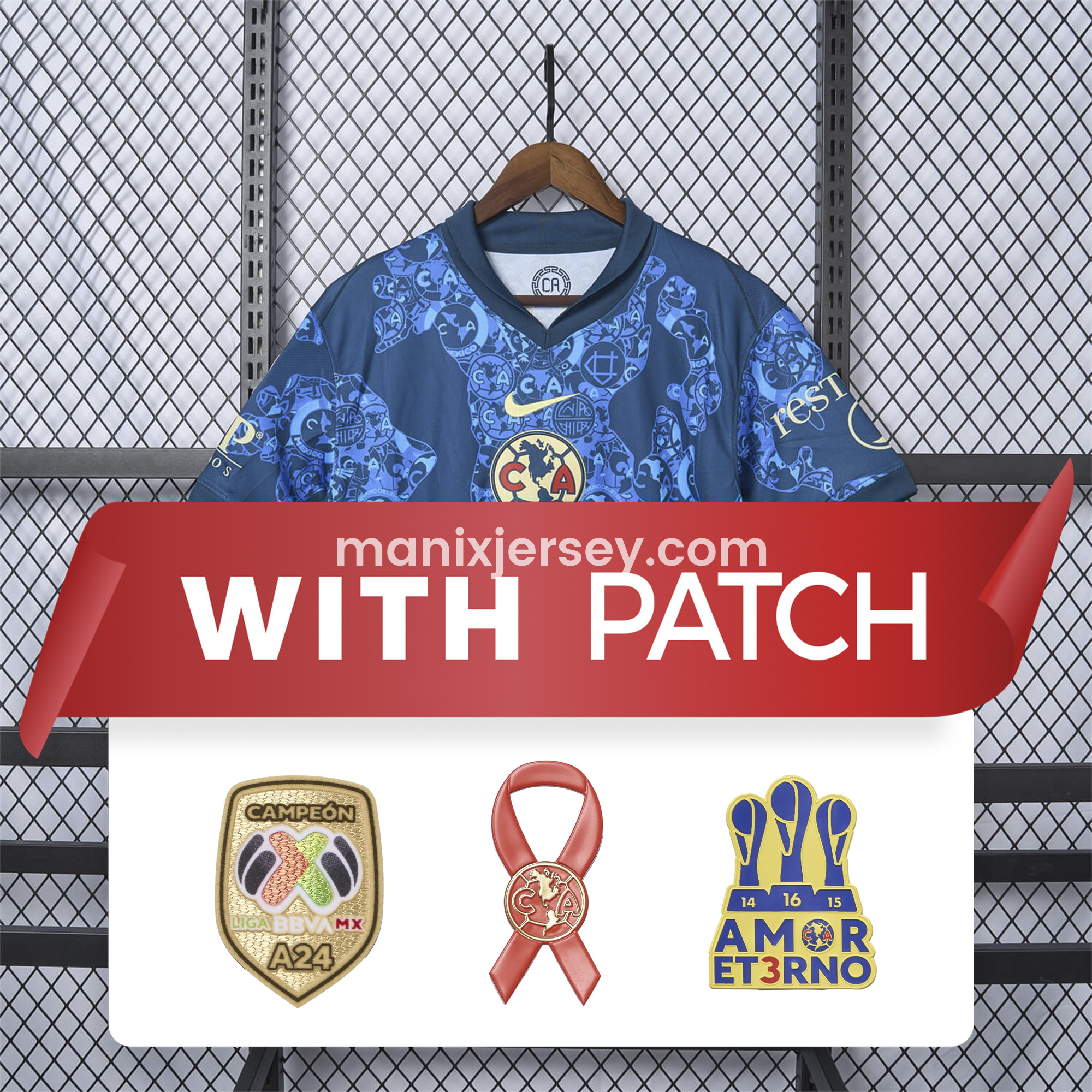 ManixJersey.com | 【NEW】Club América 24-25 Away Jersey - Fans Version -Customize Name, Number and Patch | Worldwide Shipping