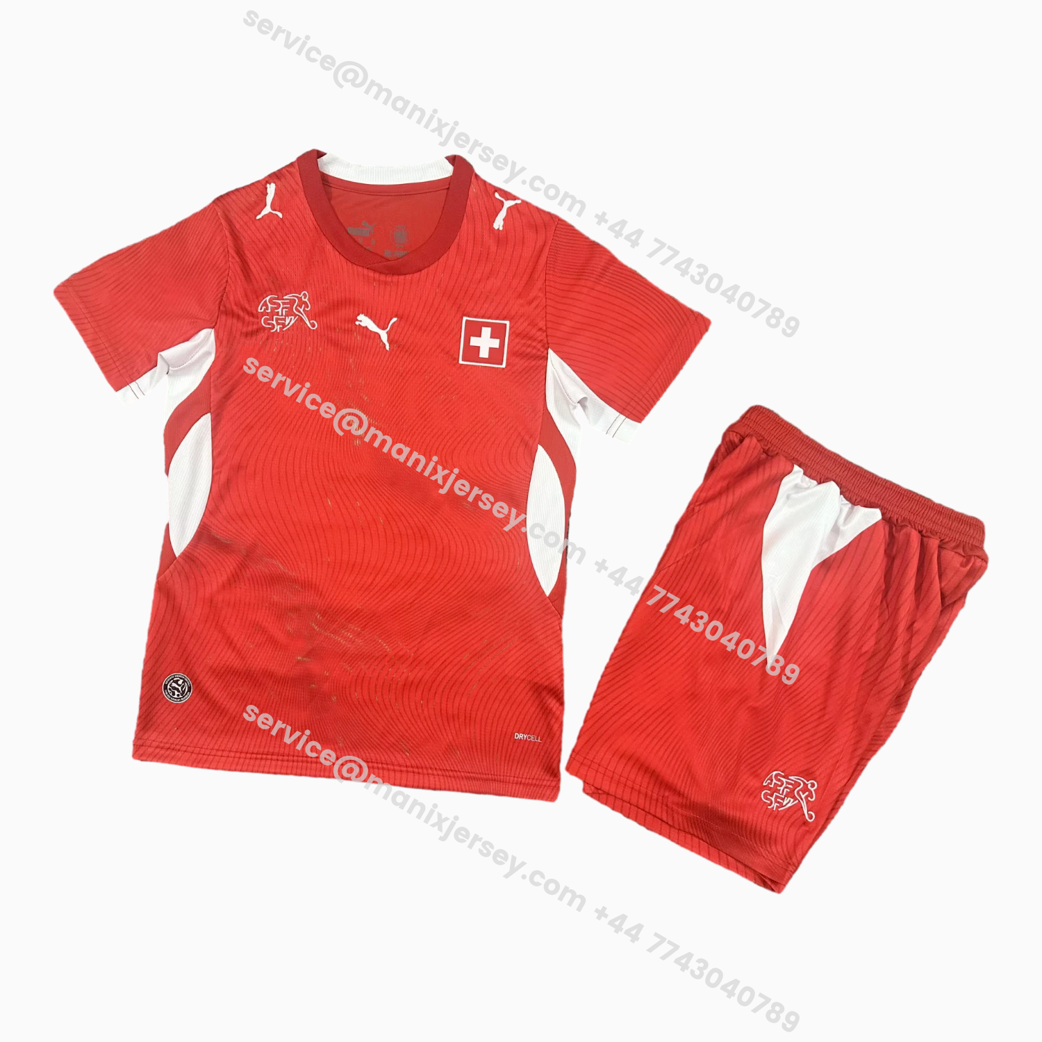ManixJersey.com | Switzerland 2026 Home Kids Kit -Customize Name, Number and Patch | Worldwide Shipping