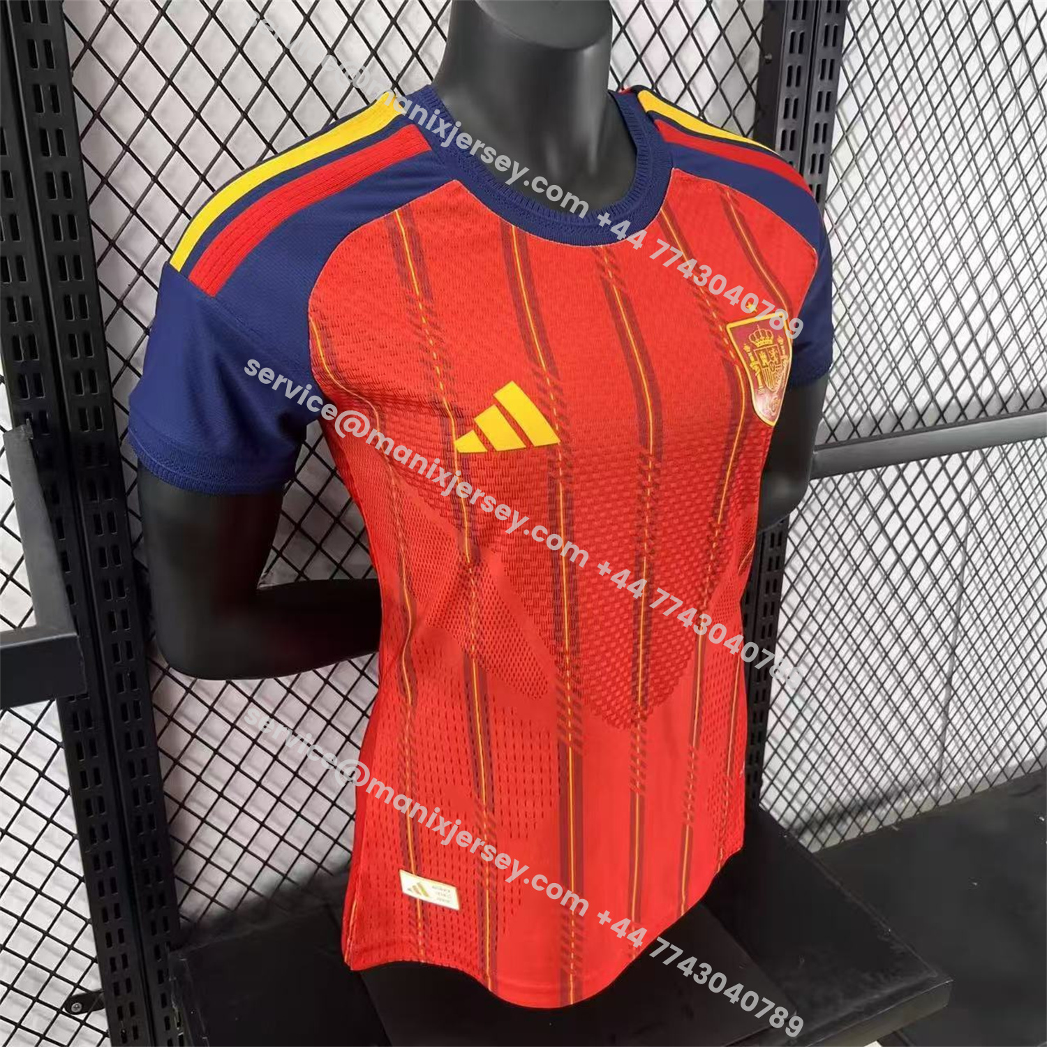 ManixJersey.com | Women's Spain 2026 Home Jersey - Player Version -Customize Name, Number and Patch | Worldwide Shipping