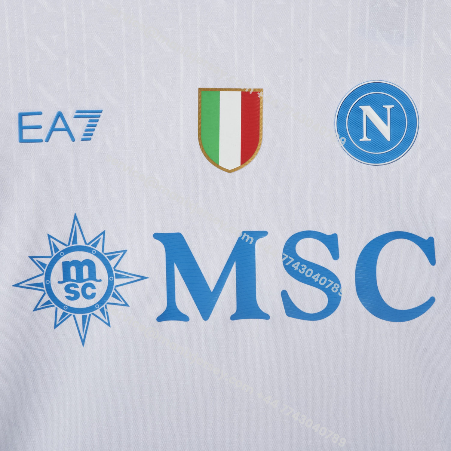 ManixJersey.com | Napoli 25-26 European Away White Jersey - Fans Version -Customize Name, Number and Patch | Worldwide Shipping