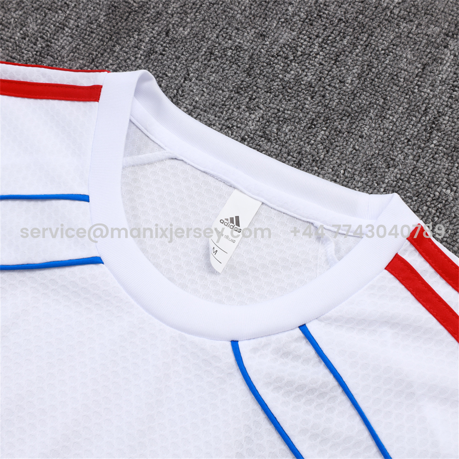 ManixJersey.com | Bayern Munich 25-26 Short-Sleeve Training Set - White Throwback Top & Grey Shorts -Customize Name, Number and Patch | Worldwide Shipping