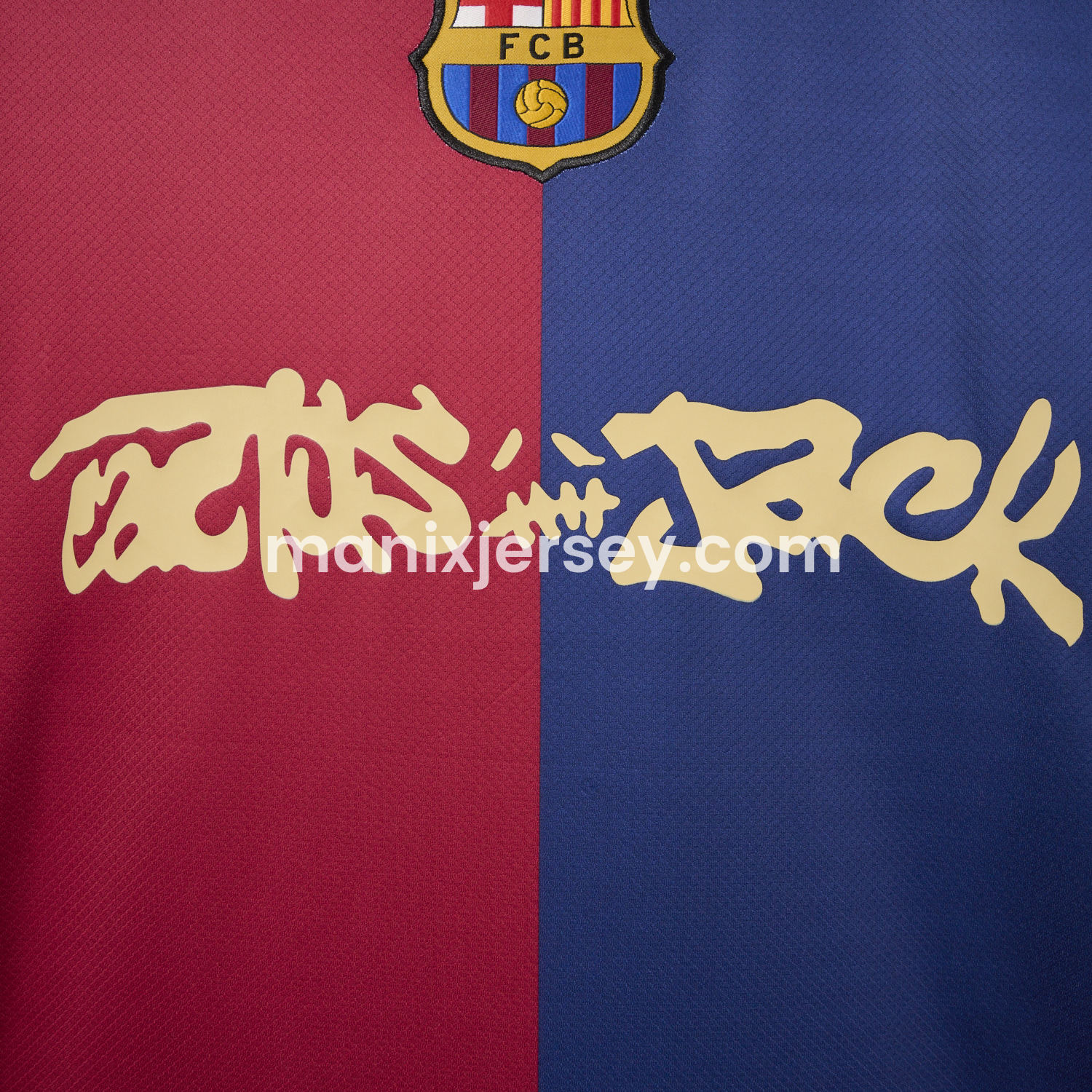 ManixJersey.com | Barcelona x Travis Scott 24-25 Home Jersey - Fans Version -Customize Name, Number and Patch | Worldwide Shipping