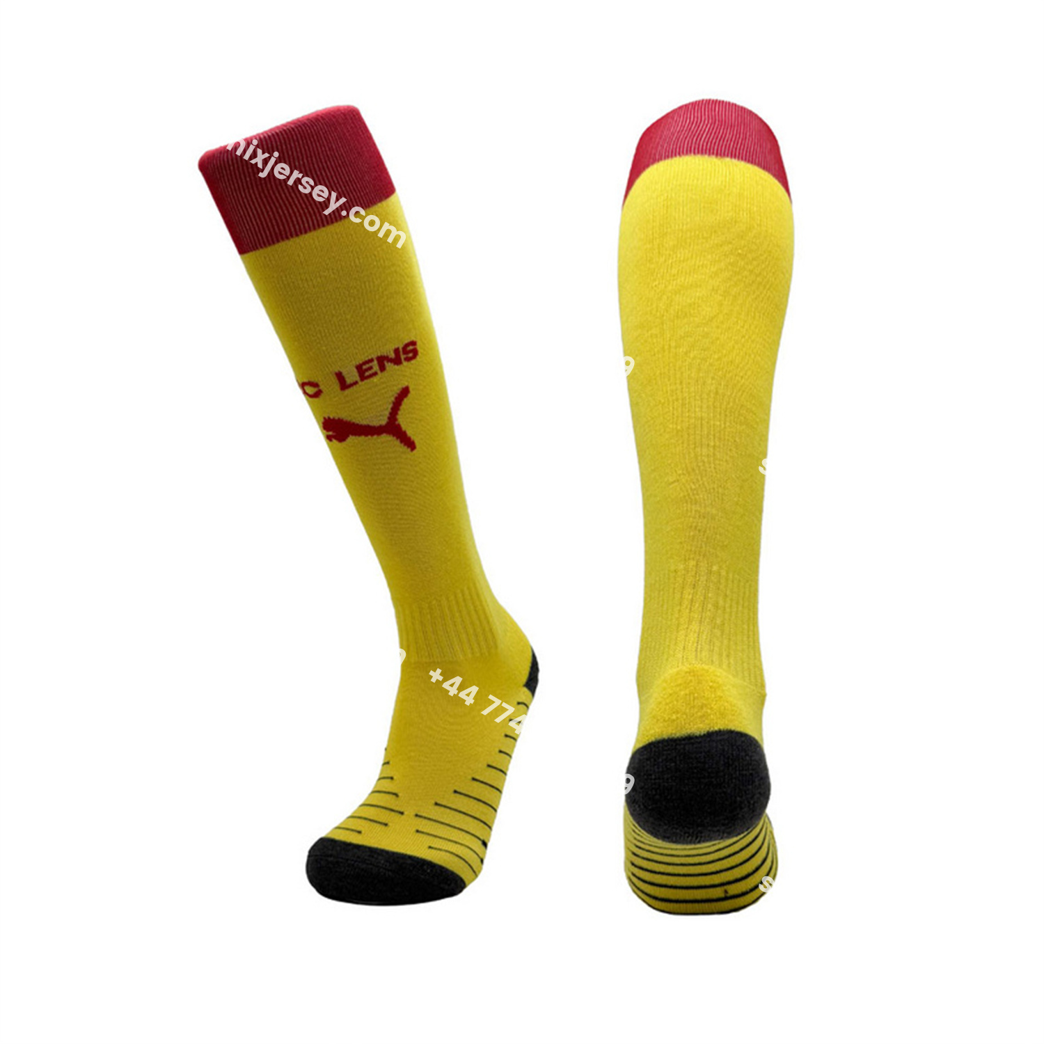 ManixJersey.com | Lens 25-26 Home Socks - Yellow -Customize Name, Number and Patch | Worldwide Shipping