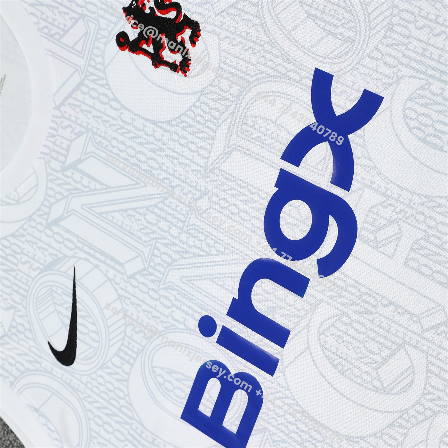 ManixJersey.com | C.h.e.l.s.e.a 25-26 Training Vest Suit - White -Customize Name, Number and Patch | Worldwide Shipping