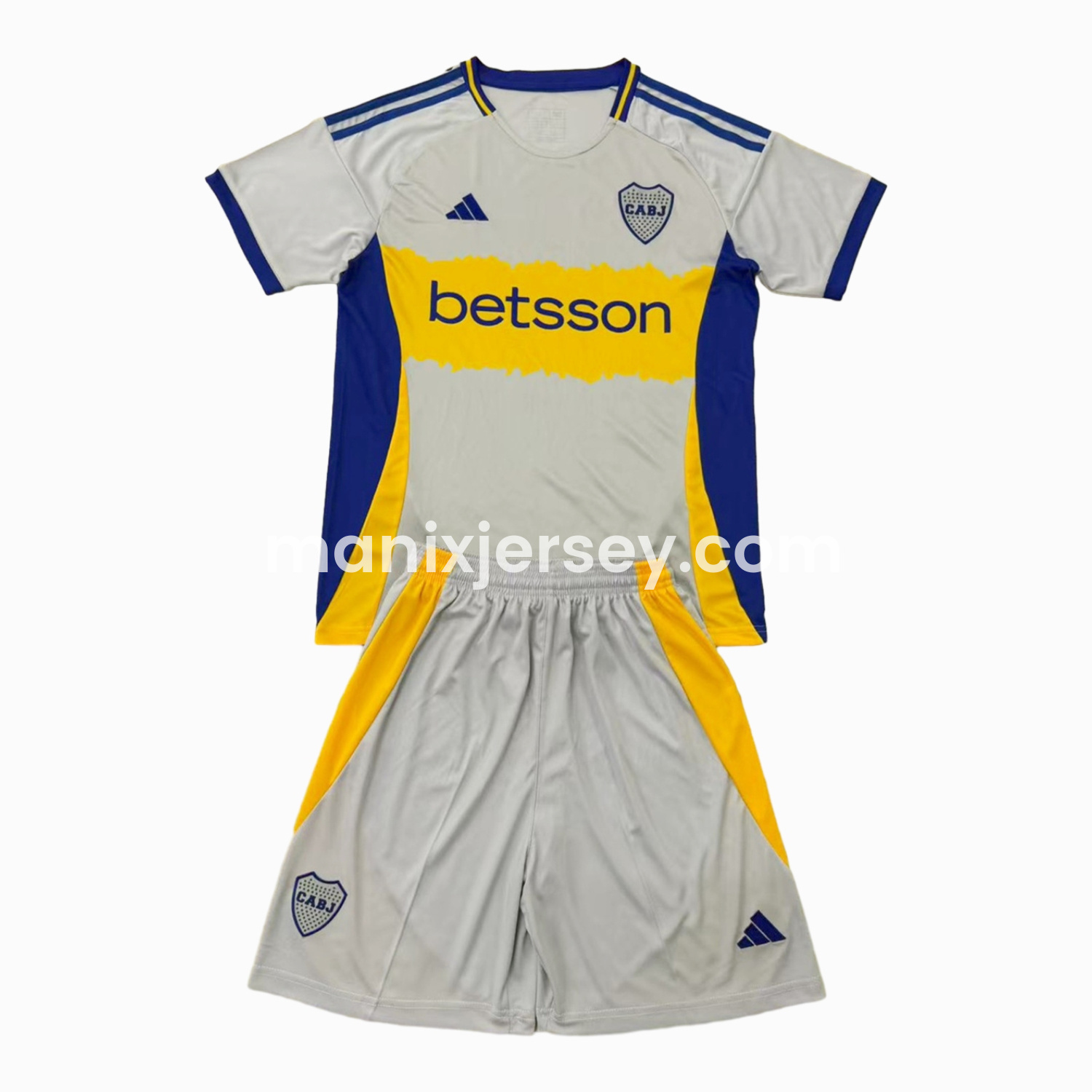 ManixJersey.com | Boca Juniors 25-26 Grey Concept Men's Adult Jersey Set - Fans Version -Customize Name, Number and Patch | Worldwide Shipping