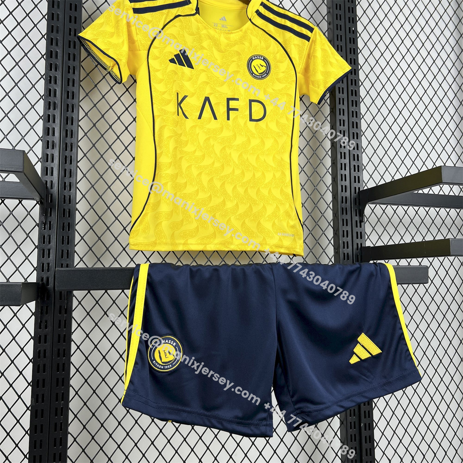 ManixJersey.com | Al Nassr Riyadh Victory 25-26 Home Kids Kit -Customize Name, Number and Patch | Worldwide Shipping