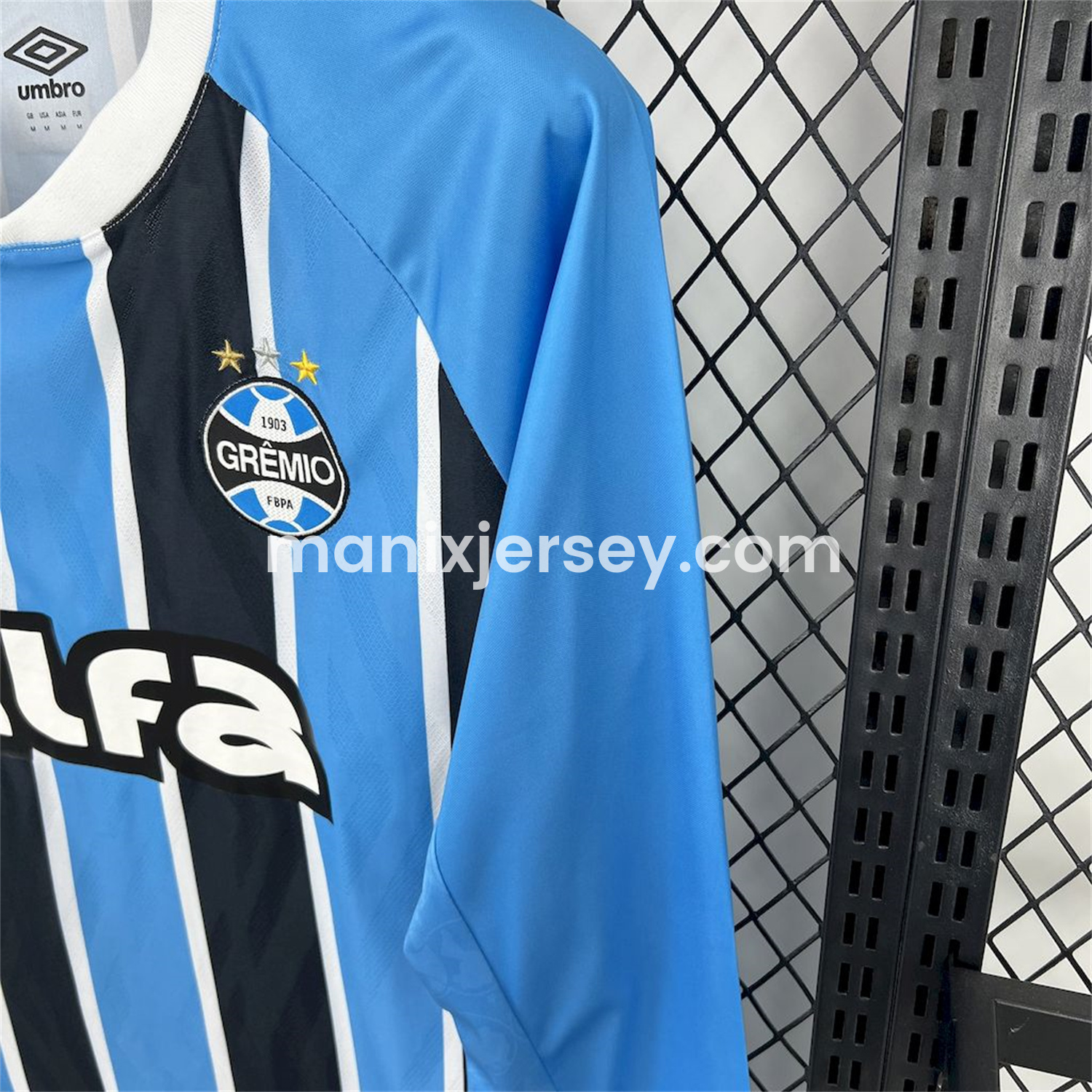 ManixJersey.com | Gremio 25-26 Home Long Sleeves Jersey with Sponsor - Fans Version -Customize Name, Number and Patch | Worldwide Shipping