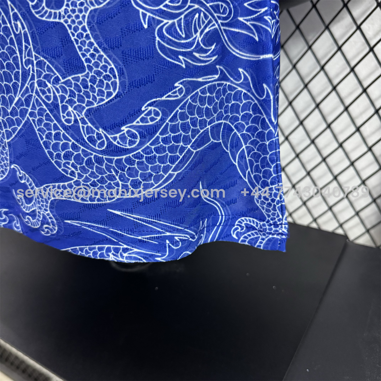 ManixJersey.com | Japan 25-26 White Dragon Pattern Blue Special Jersey - Player Version -Customize Name, Number and Patch | Worldwide Shipping