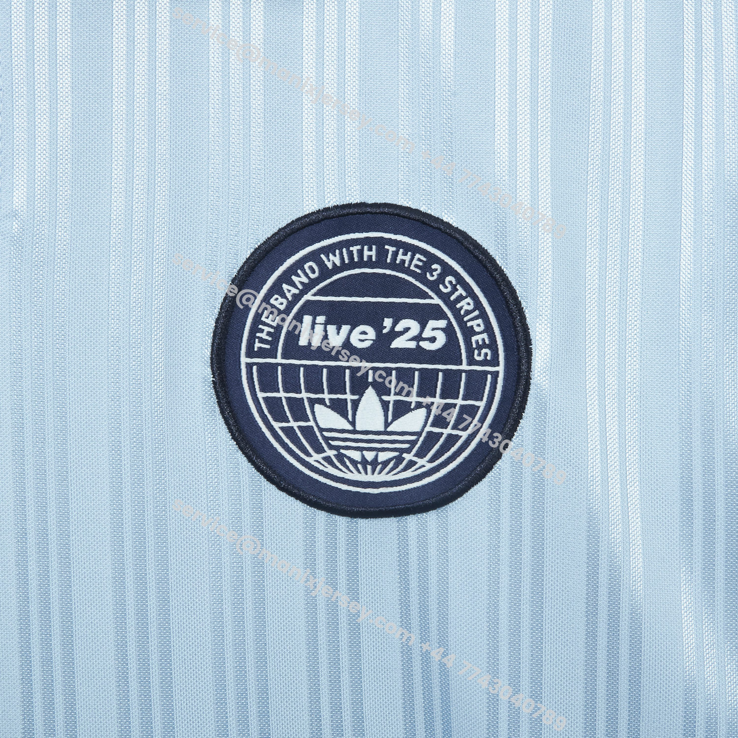 ManixJersey.com | Bohemian 25-26 Oasis Originals Tour Light Blue Jersey With Number 25 - Fans Version -Customize Name, Number and Patch | Worldwide Shipping