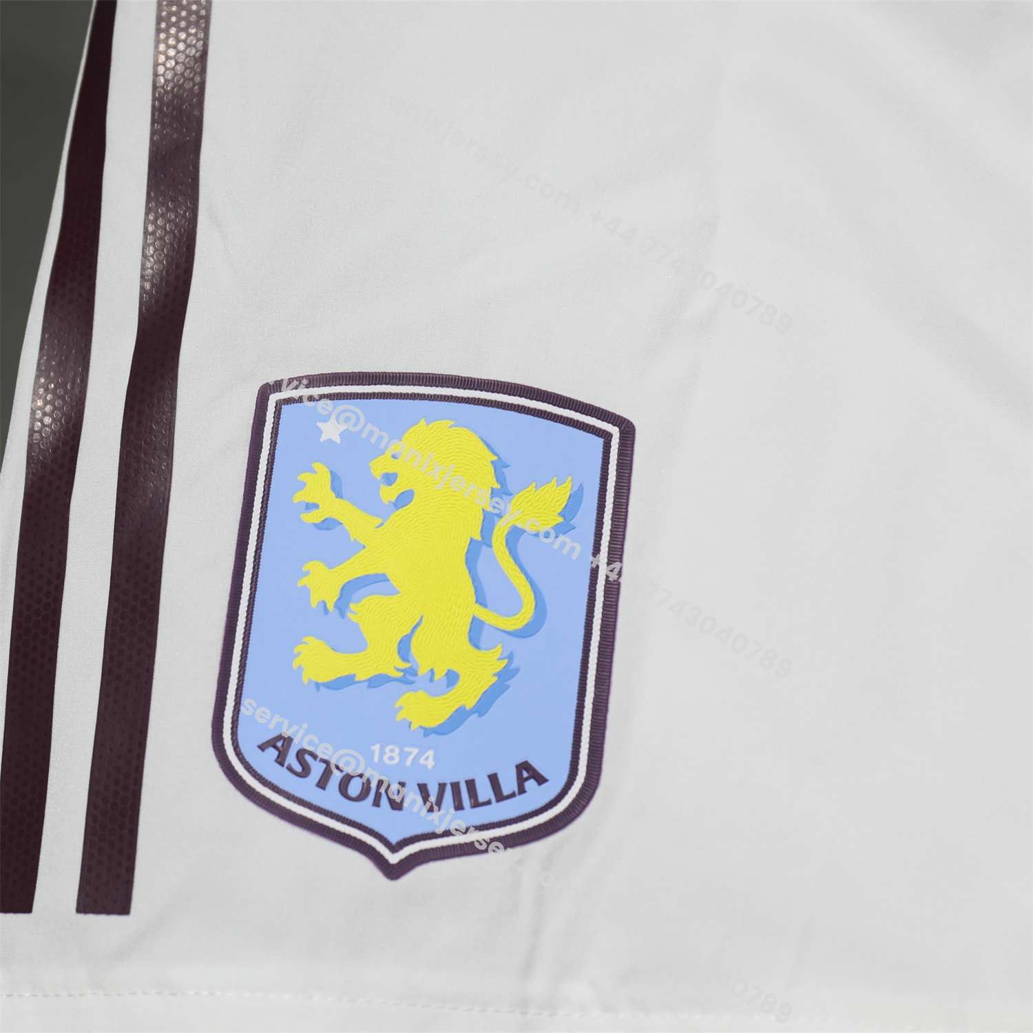 ManixJersey.com | Aston Villa 25-26 Home White Shorts - Player Version -Customize Name, Number and Patch | Worldwide Shipping