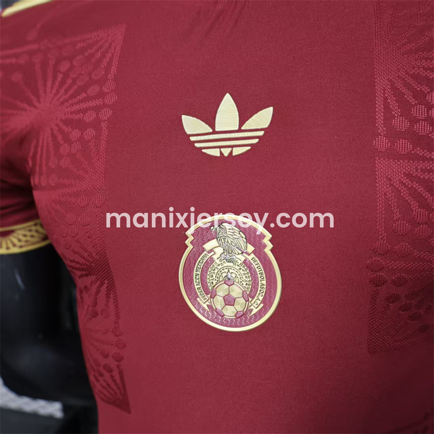 ManixJersey.com | Mexico 2025 Round Logo Red Special Edition Jersey - Player Version -Customize Name, Number and Patch | Worldwide Shipping