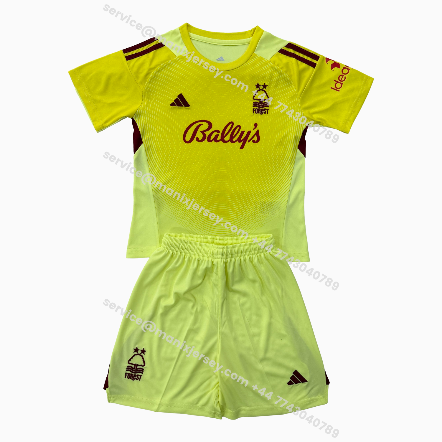 ManixJersey.com | Nottingham Forest 25-26 Yellow Goalkeeper Men's Adult Jersey Set - Fans Version -Customize Name, Number and Patch | Worldwide Shipping