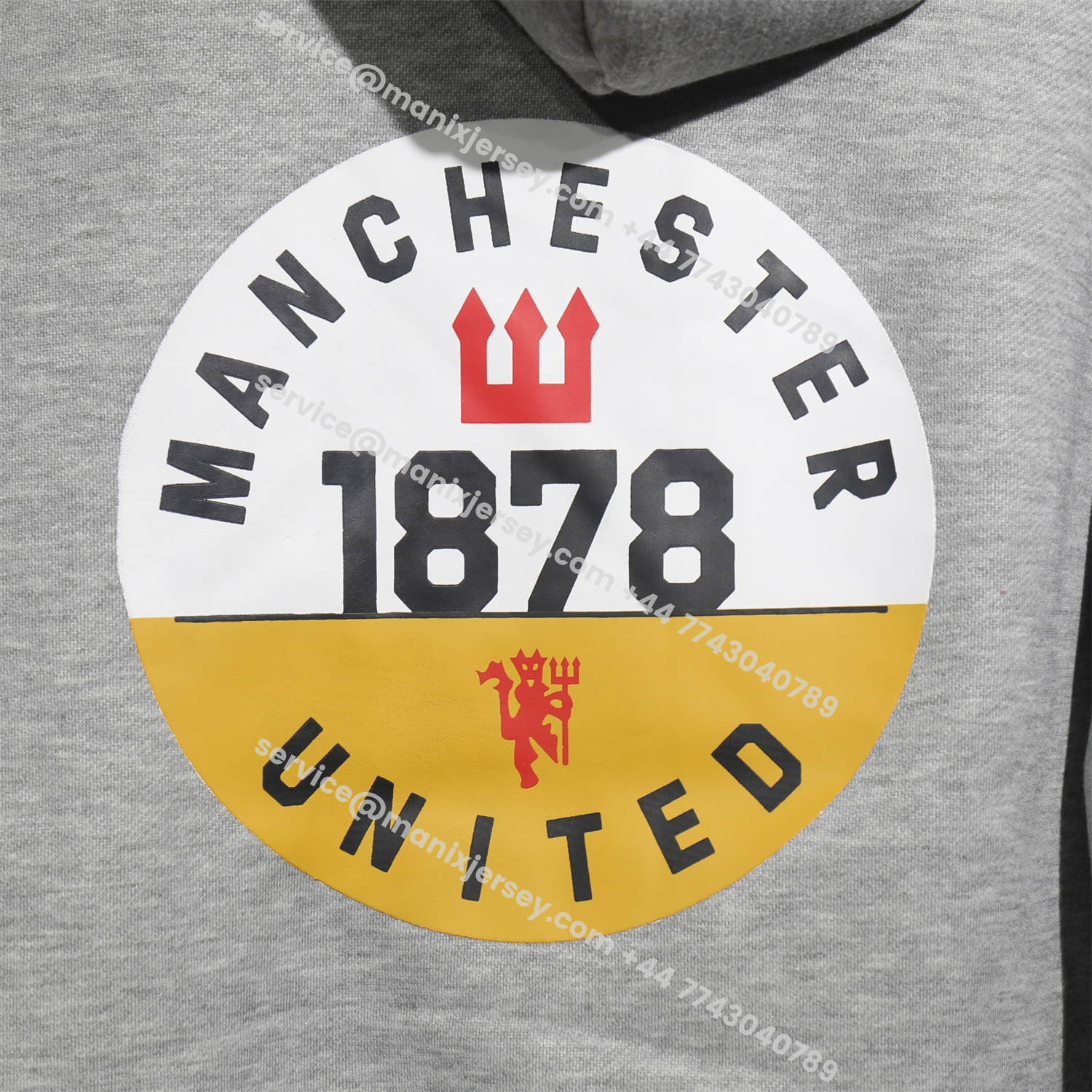 ManixJersey.com | Manchester United 25-26 Pure Color Training Set - Grey Top and Grey Pants -Customize Name, Number and Patch | Worldwide Shipping
