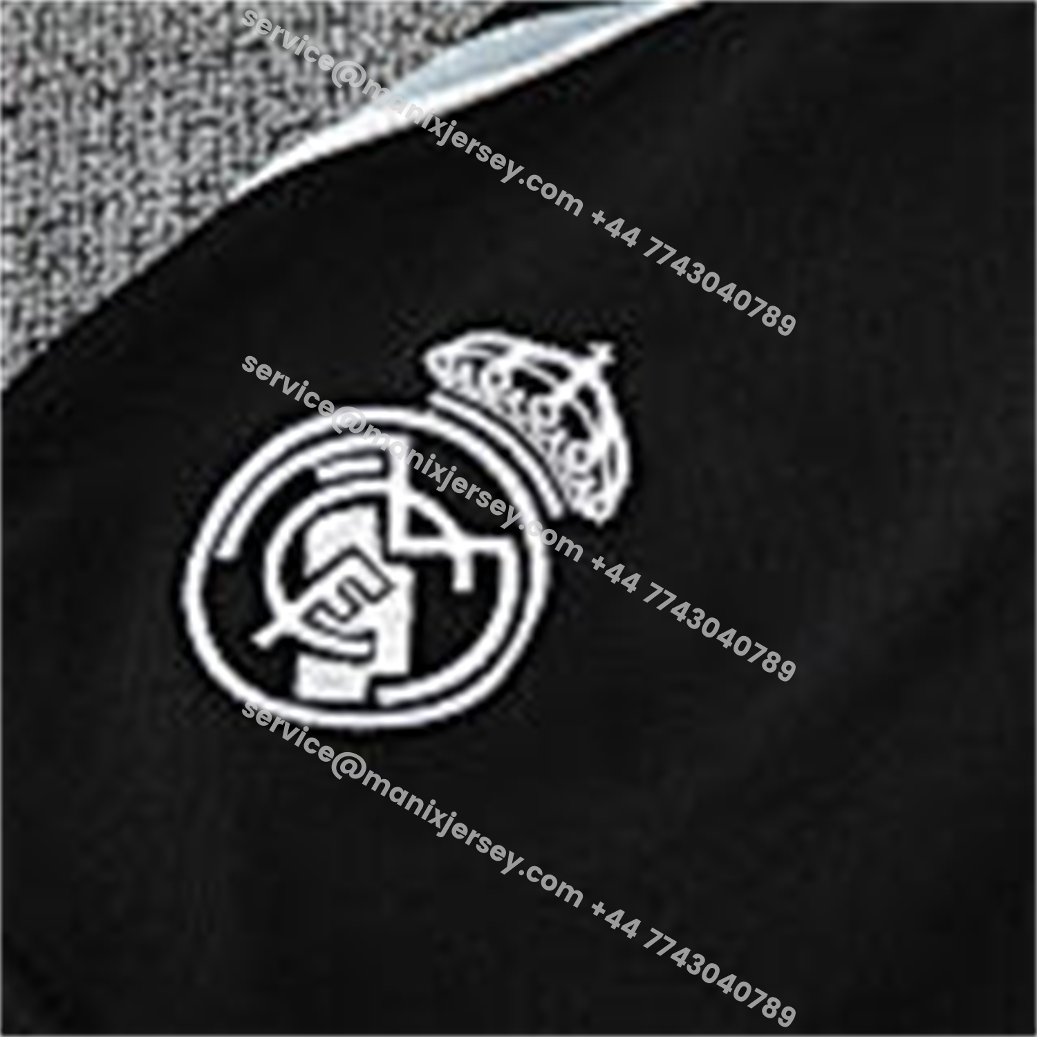 ManixJersey.com | Real Madrid 25-26 Vest Training Set - Black And Light Grey Vest & Black Shorts -Customize Name, Number and Patch | Worldwide Shipping