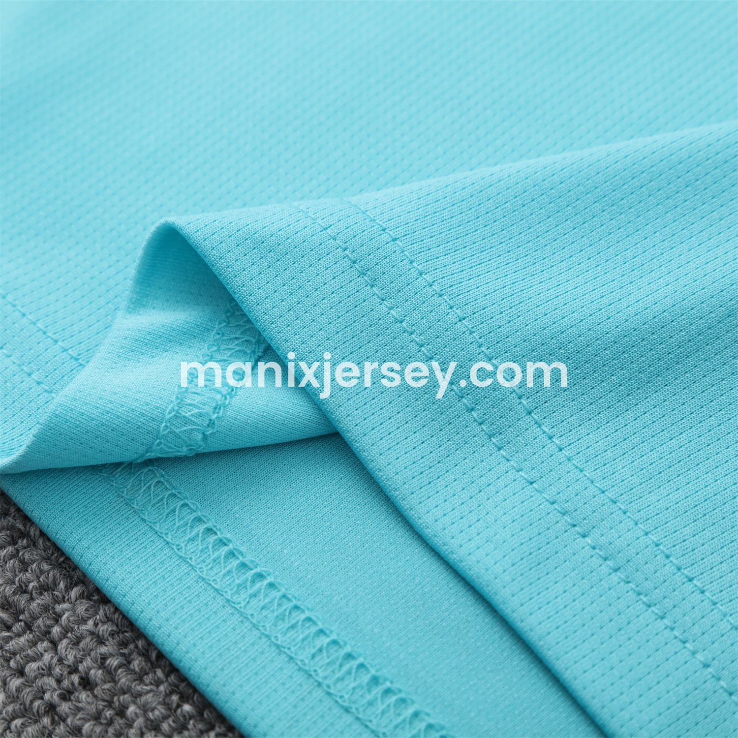 ManixJersey.com | Arsenal 25-26 POLO Short-Sleeve Training Set - Cyan Top and Deep Blue Pants -Customize Name, Number and Patch | Worldwide Shipping