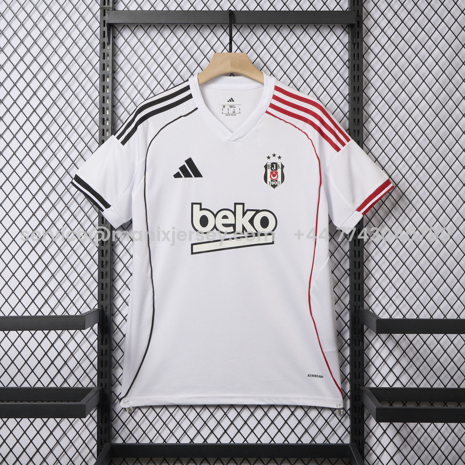 ManixJersey.com | Besiktas 25-26 Home Jersey - Fans Version -Customize Name, Number and Patch | Worldwide Shipping
