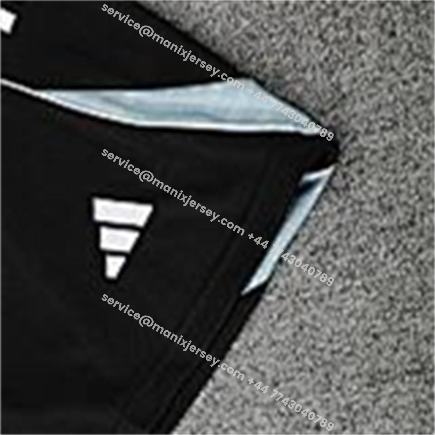 ManixJersey.com | Real Madrid 25-26 Vest Training Set - Black And Light Grey Vest & Black Shorts -Customize Name, Number and Patch | Worldwide Shipping