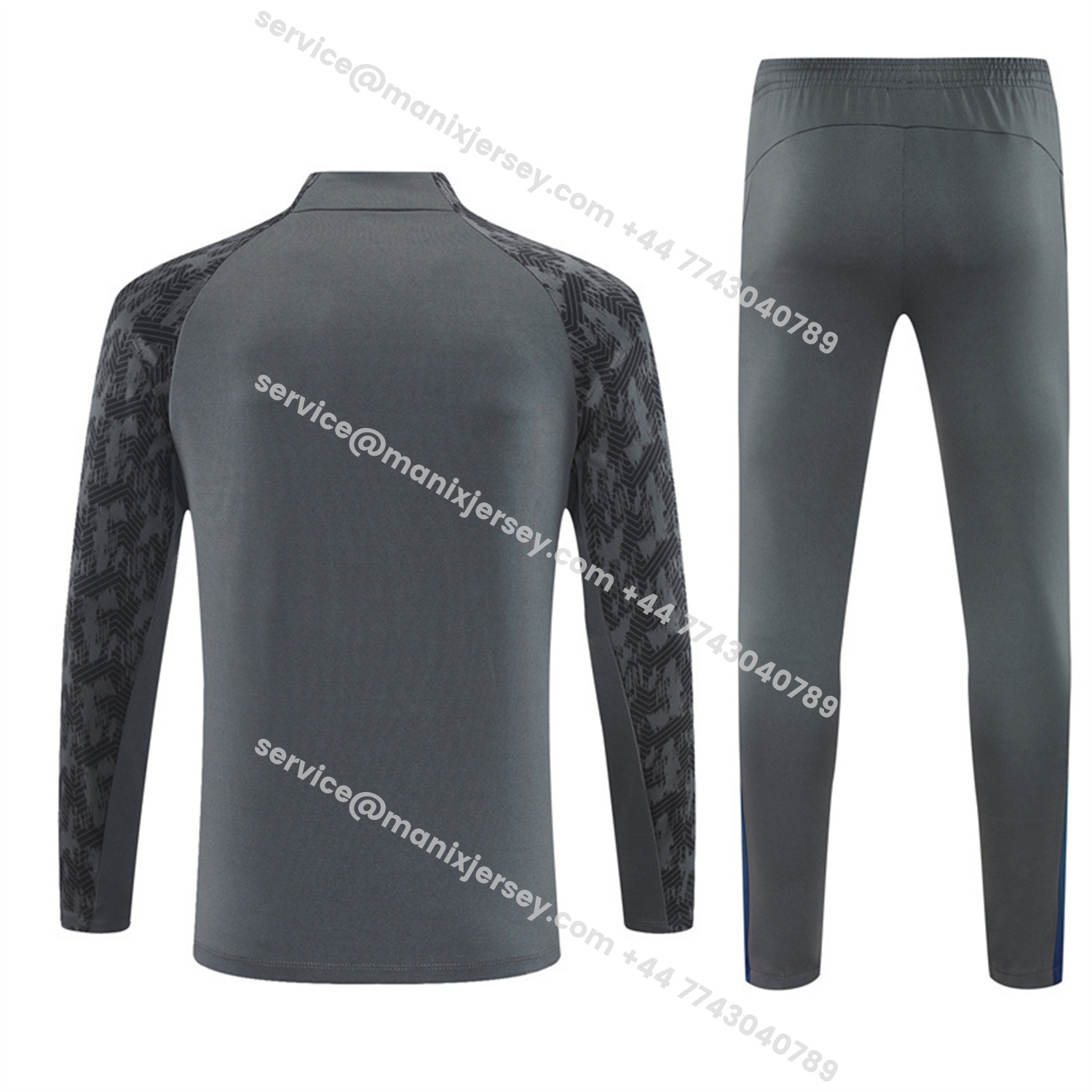 ManixJersey.com | Feyenoord 25-26 Long Sleeve Training Set - Dark Gray Top & Dark Gray Pants -Customize Name, Number and Patch | Worldwide Shipping