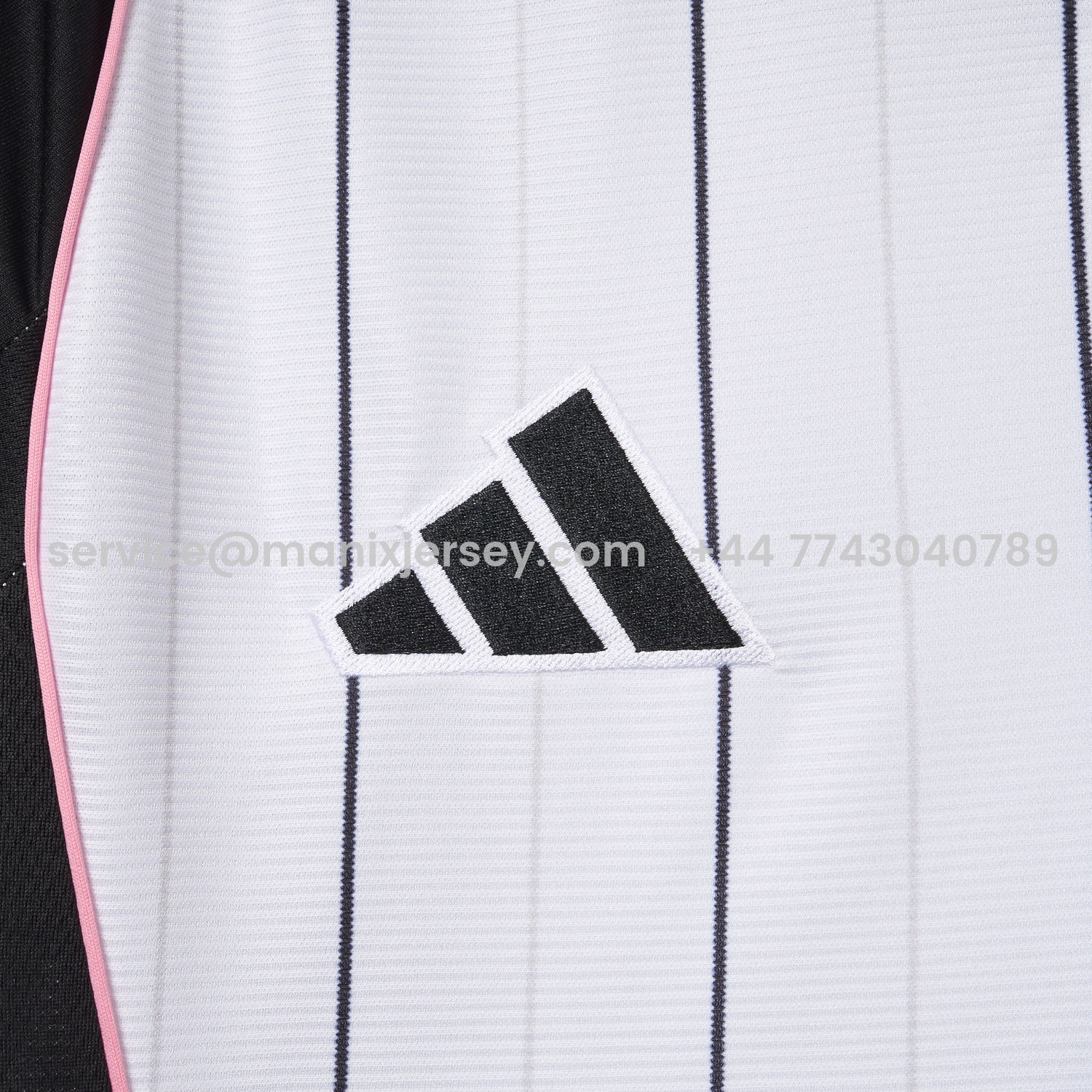 ManixJersey.com | Juventus 25-26 White Baseball Jersey with Black Stripes -Customize Name, Number and Patch | Worldwide Shipping