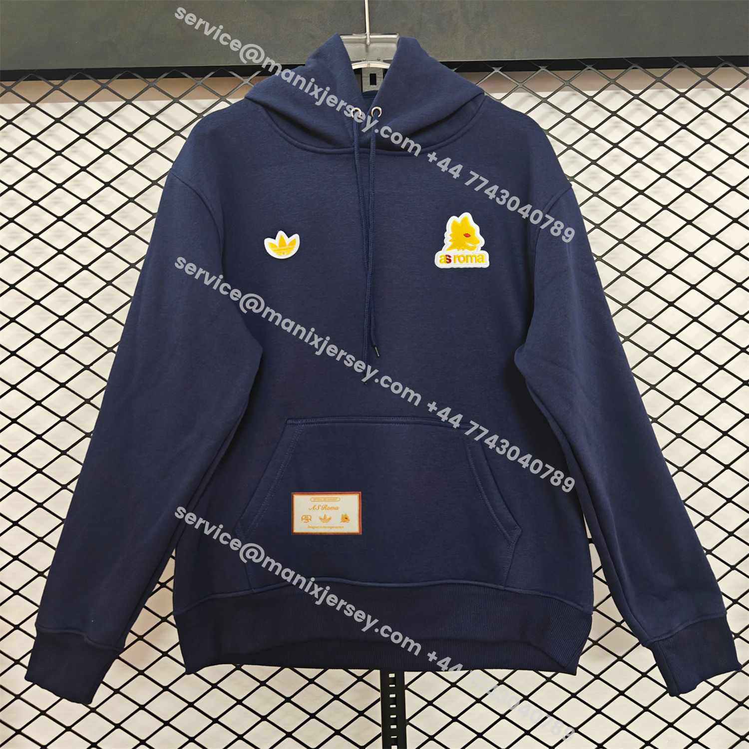 ManixJersey.com | AS Roma 25-26 Originals Terrace Icon Unisex Pullover Hoodie -Customize Name, Number and Patch | Worldwide Shipping