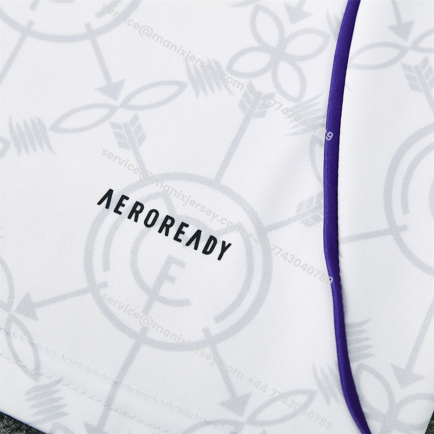 ManixJersey.com | Real Madrid 25-26 Vest Training Set - Blue Edge White Vest & Black Shorts -Customize Name, Number and Patch | Worldwide Shipping