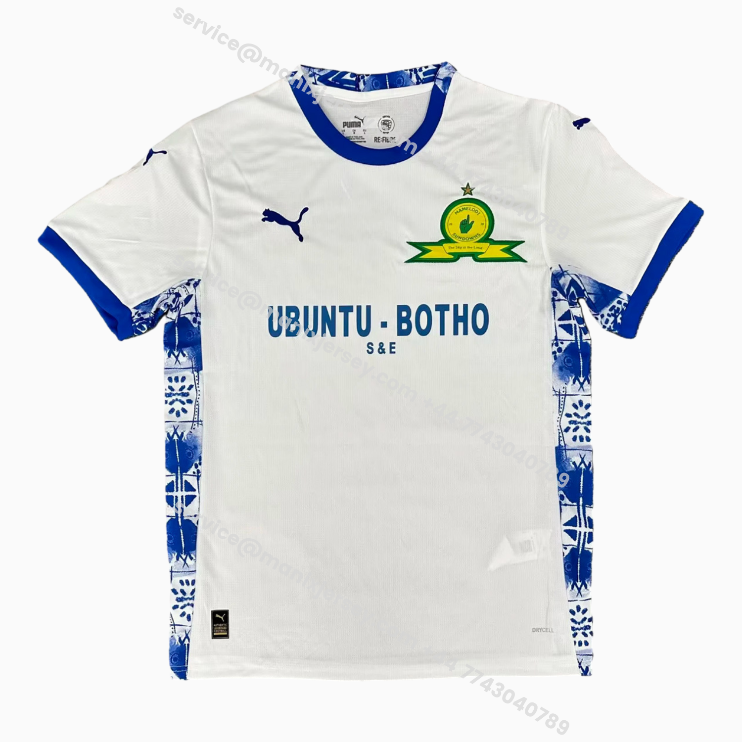 ManixJersey.com | Mamelodi Sundowns 25-26 Away White Jersey - Fans Version -Customize Name, Number and Patch | Worldwide Shipping