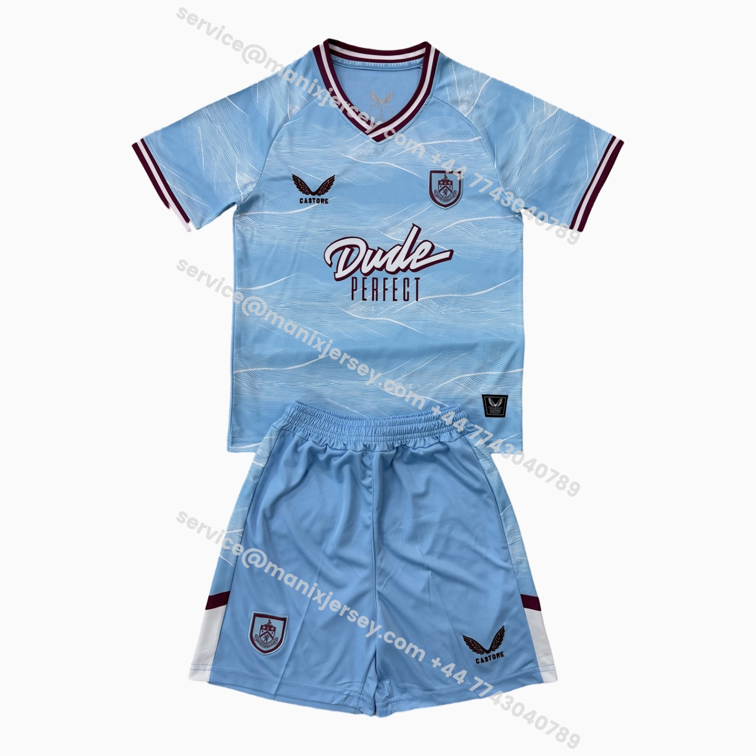 ManixJersey.com | Burnley 25-26 Away Kids Kit -Customize Name, Number and Patch | Worldwide Shipping