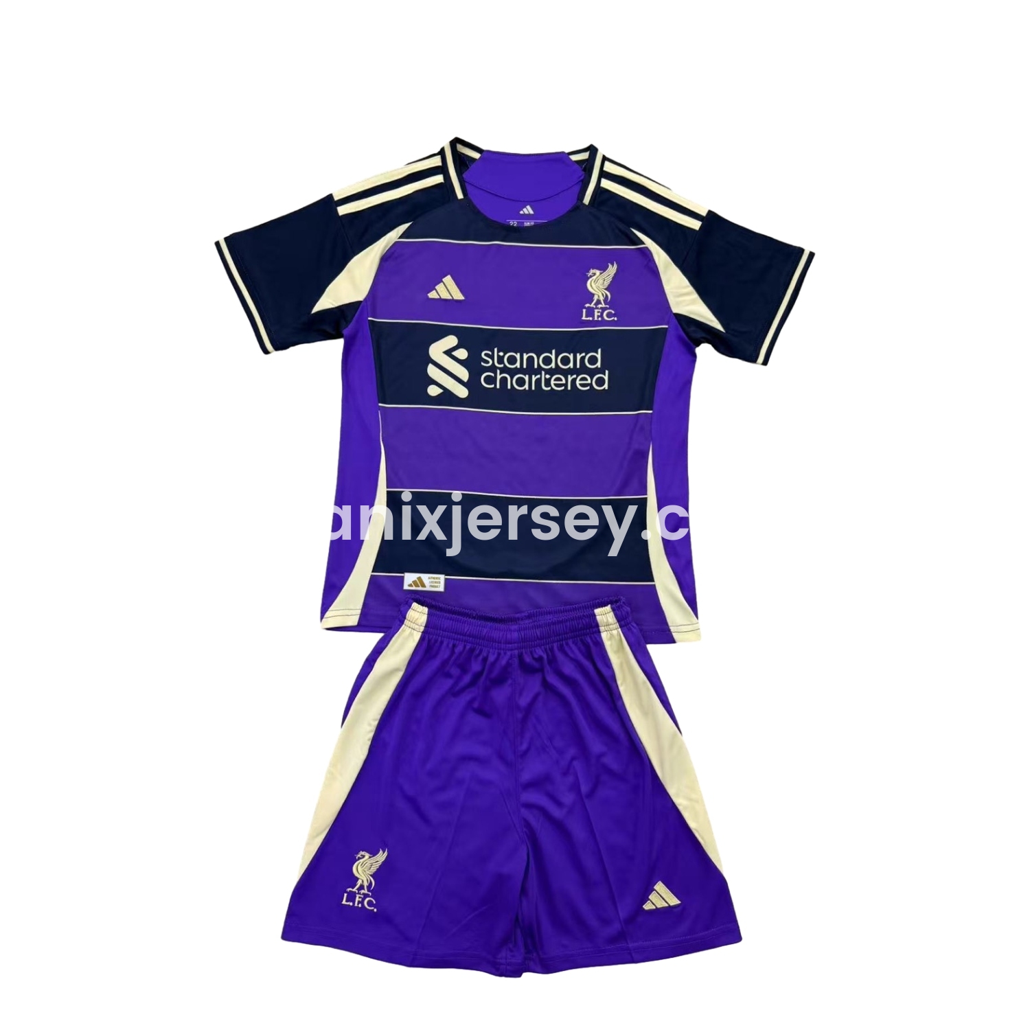 ManixJersey.com | Liver.pool 25-26 Purple Dark Blue Horizontal Stripes Concept Men's Adult Jersey Set - Fans Version -Customize Name, Number and Patch | Worldwide Shipping