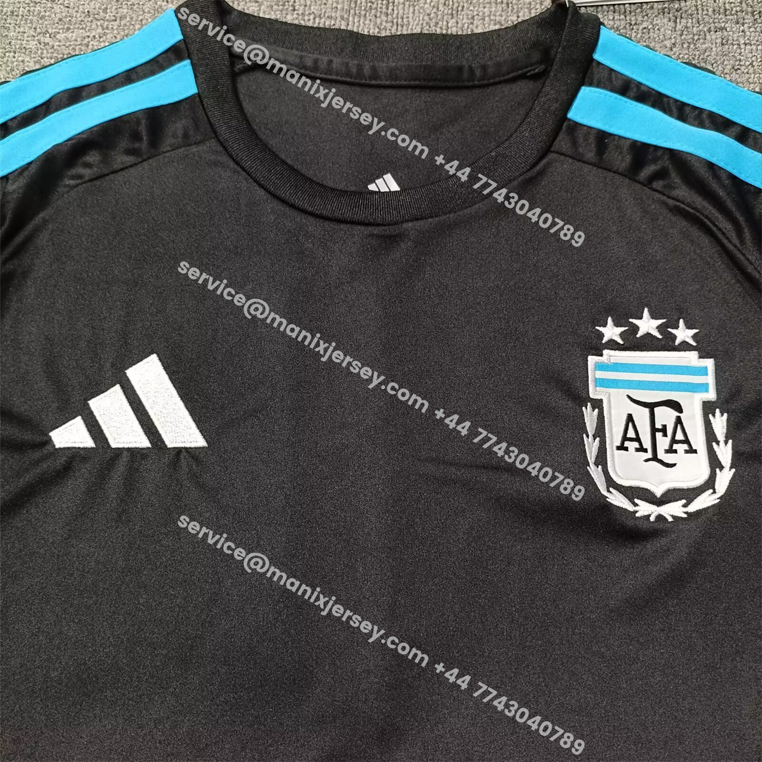 ManixJersey.com | Argentina 2026 Goalkeeper Black Jersey - Fans Version -Customize Name, Number and Patch | Worldwide Shipping