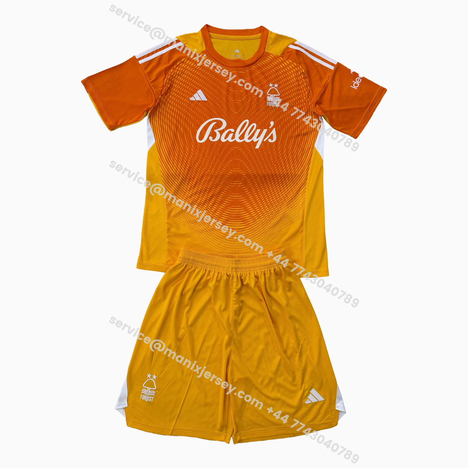 ManixJersey.com | Nottingham Forest 25-26 Orange Goalkeeper Men's Adult Jersey Set - Fans Version -Customize Name, Number and Patch | Worldwide Shipping