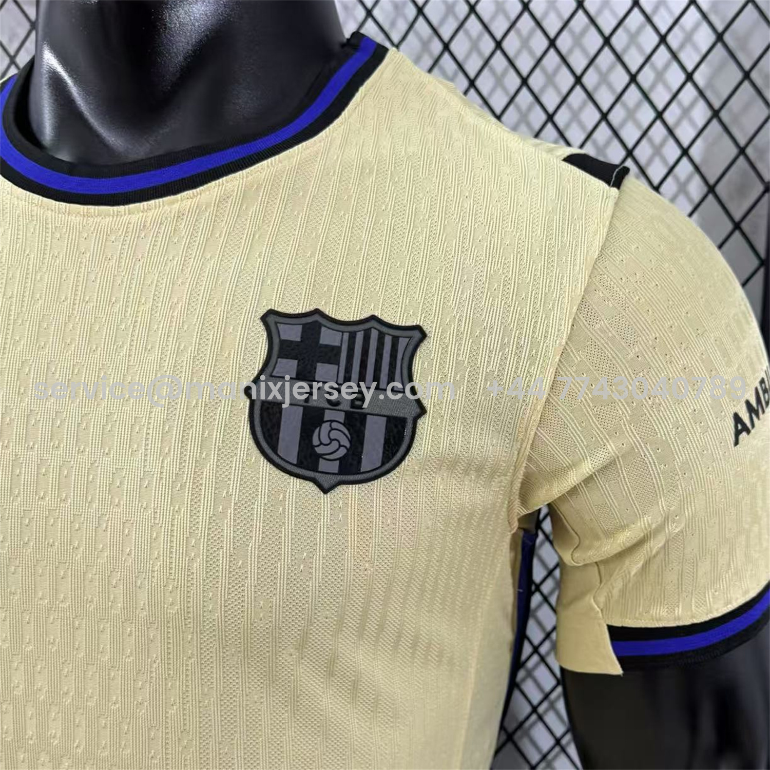 ManixJersey.com | Barcelona 25-26 Away Unsponsored Jersey - Player Version -Customize Name, Number and Patch | Worldwide Shipping